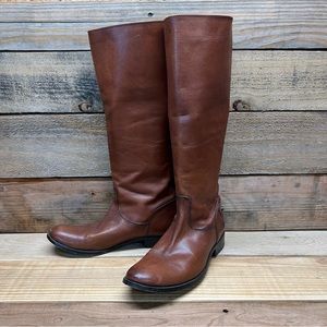 Preowned Frye Wide Calf Leather Riding Boots Women’s US 10